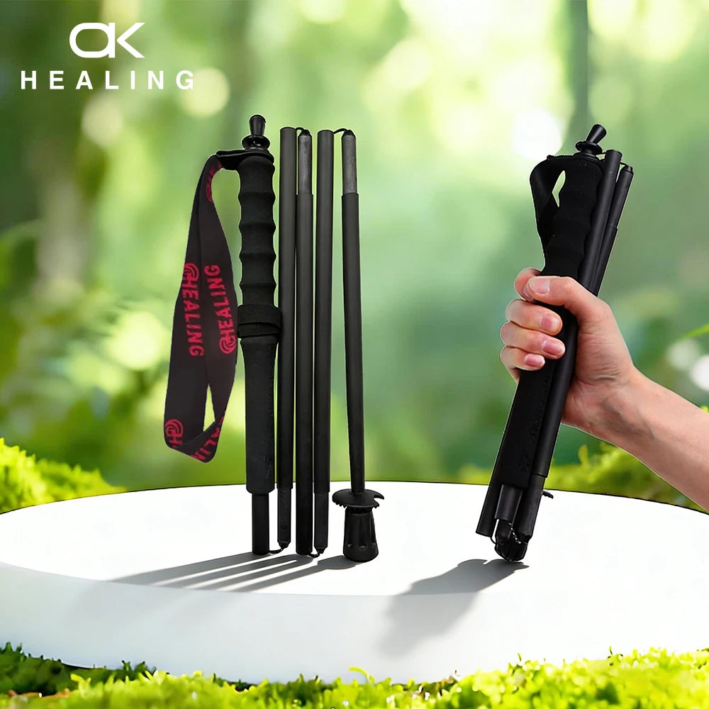 Okhealing Carbon Fiber Foldable Antishock Trekking Poles