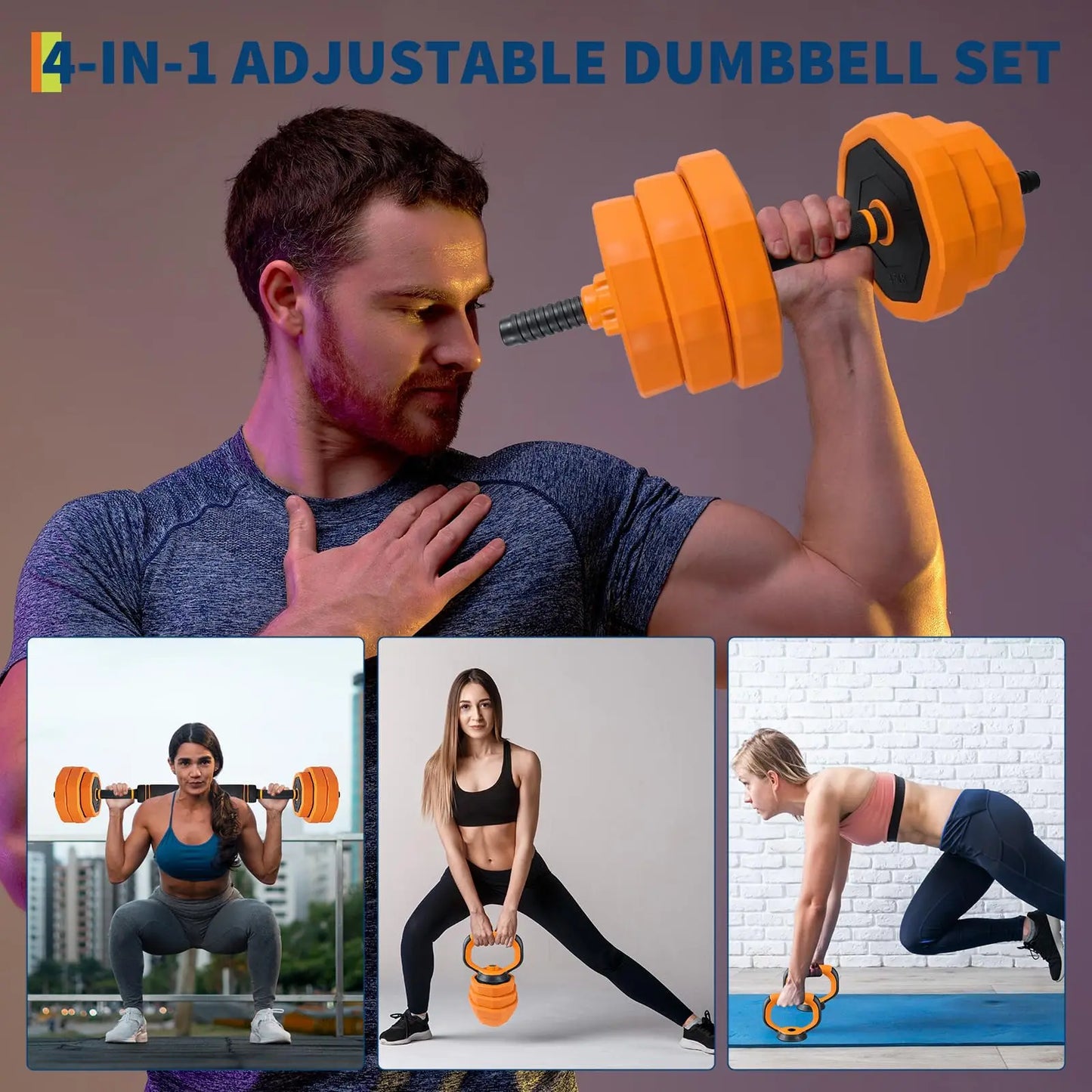 Adjustable Dumbbells With Connector And Versatile Home Gym Set