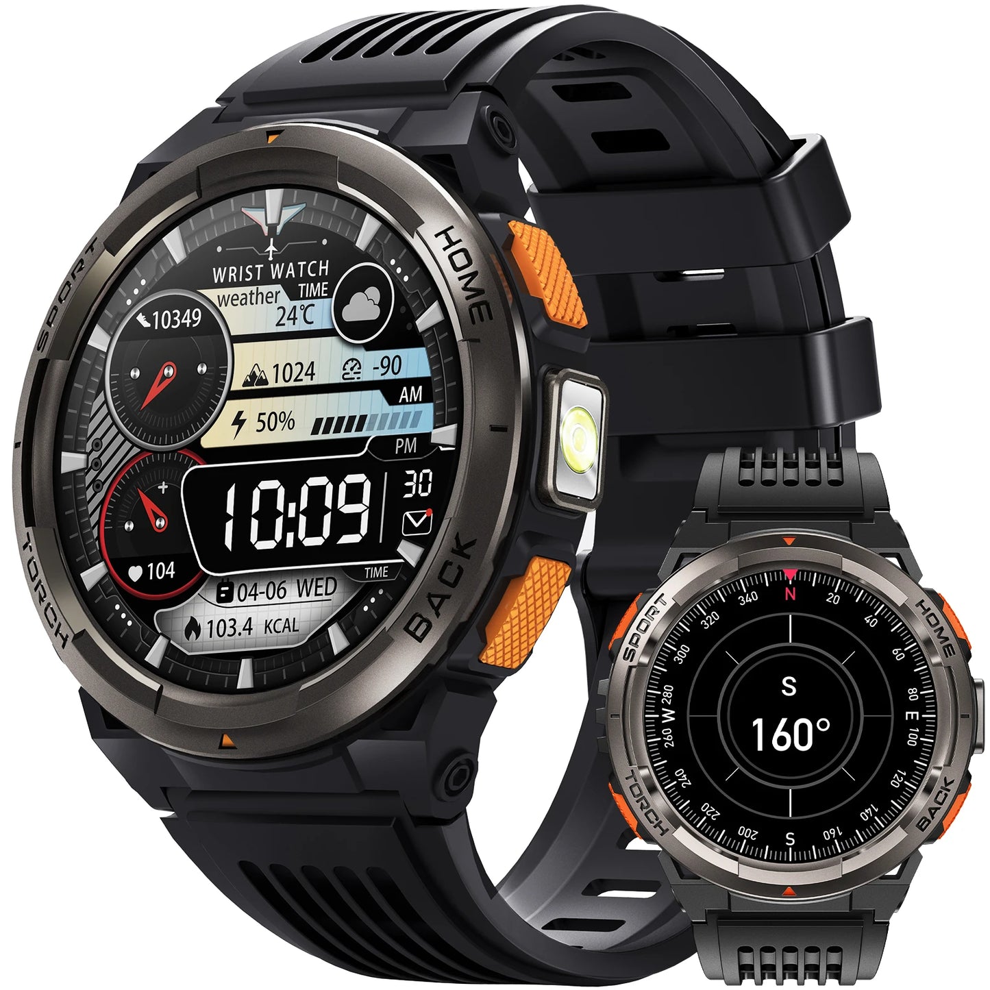EIGIIS KE5 Smart Watch With Waterproof Sports Tracker And Compass