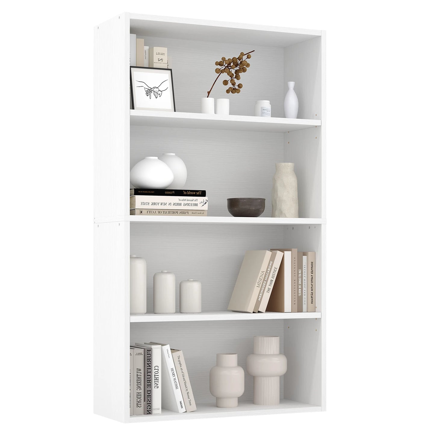JHK Modern Wooden Floor Standing Bookcase Home Office Storage