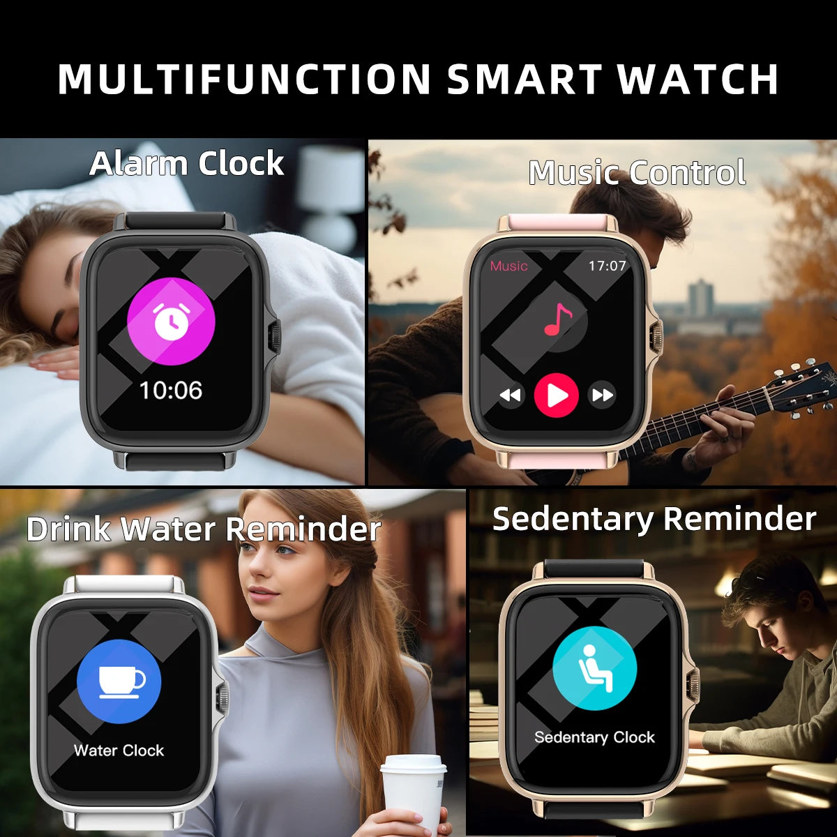 Smart Watch With Call Alerts And Sleep Monitor iPhone Android