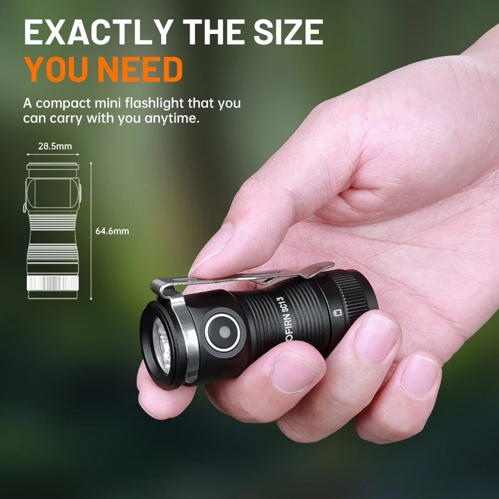 Sofirn Mini SC13 SST40 LED 1300lm Keychain Flashlight