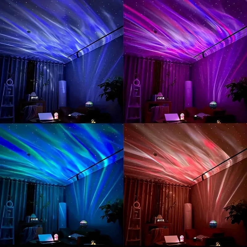 Led Starry Sky Northern Light Projector With Remote And Auto Rotate