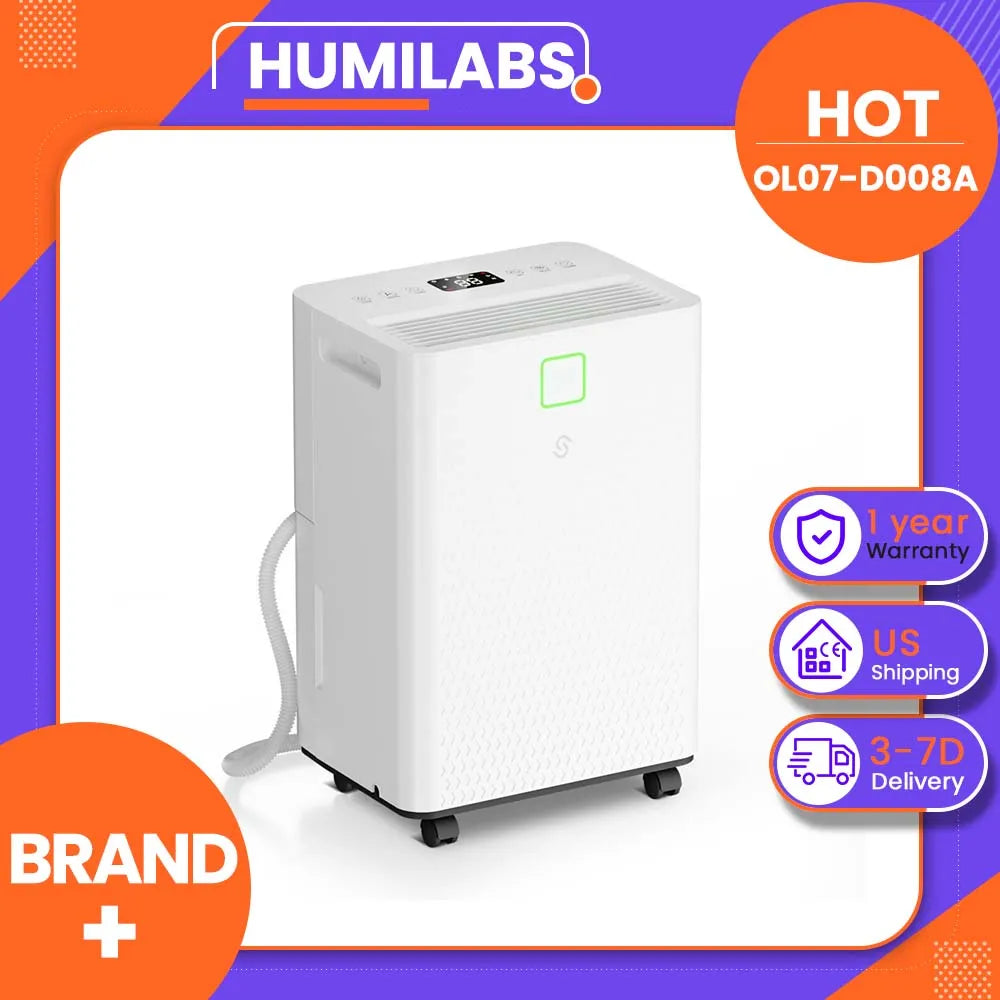 Humilabs 1600 Sq Ft Dehumidifier With Smart Control