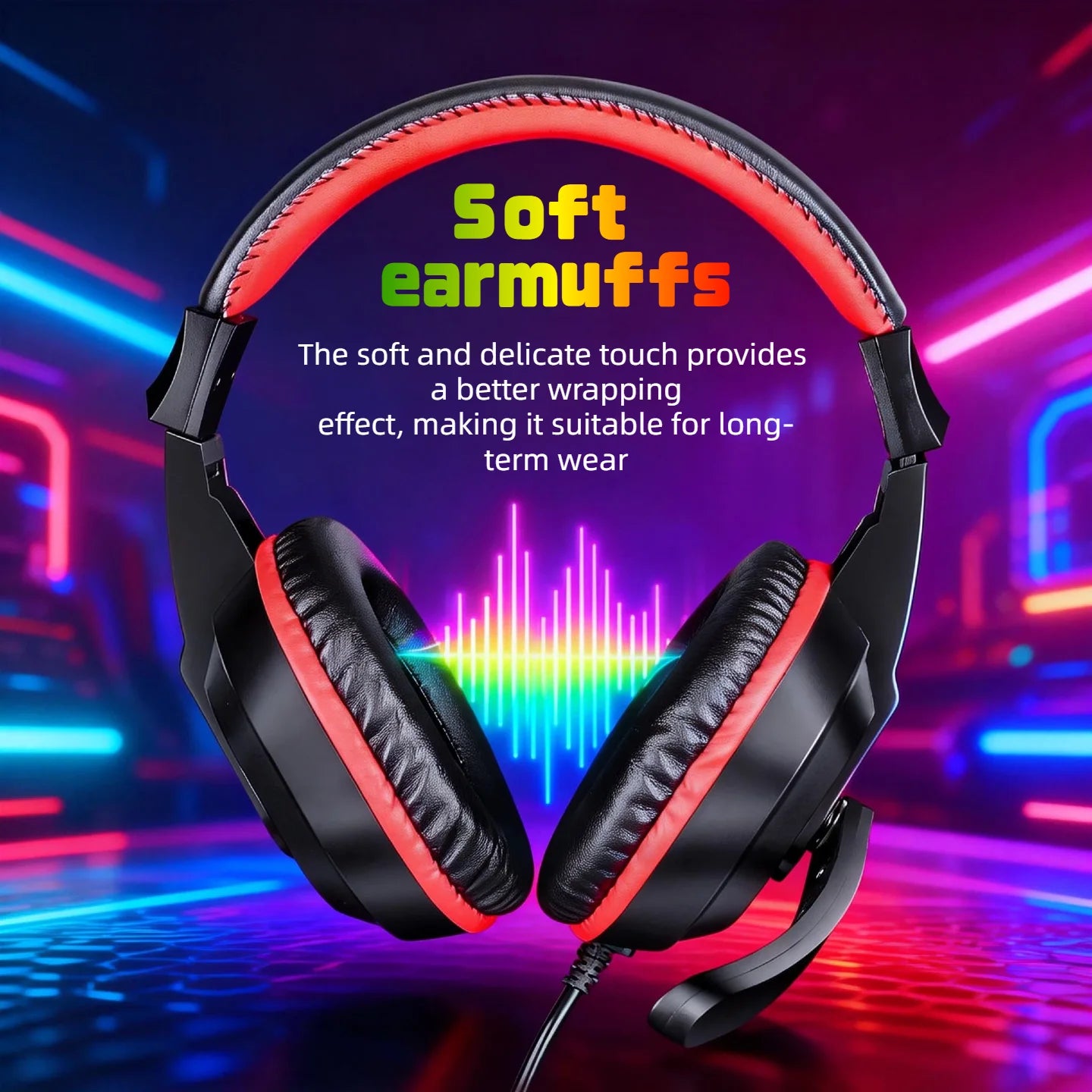 Premium Wired Gaming Headset With Immersive Surround Sound And Microphone