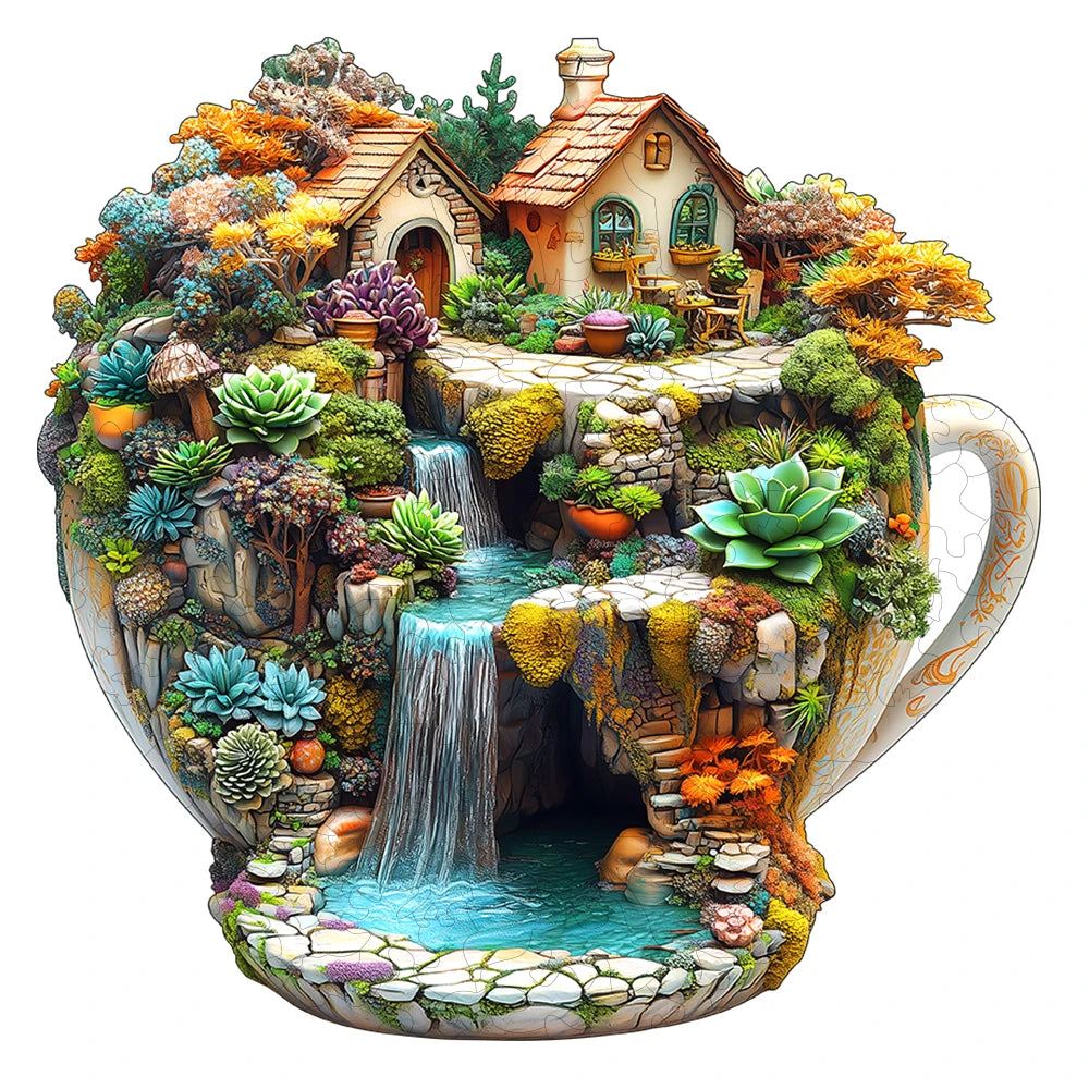 Supretty Magical Teacup Village Wooden Jigsaw Puzzle