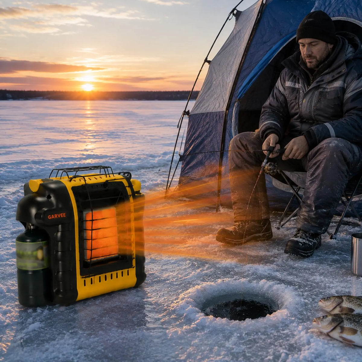 ANIXOL Portable Propane Radiant Heater with ODS Tip Over Protection