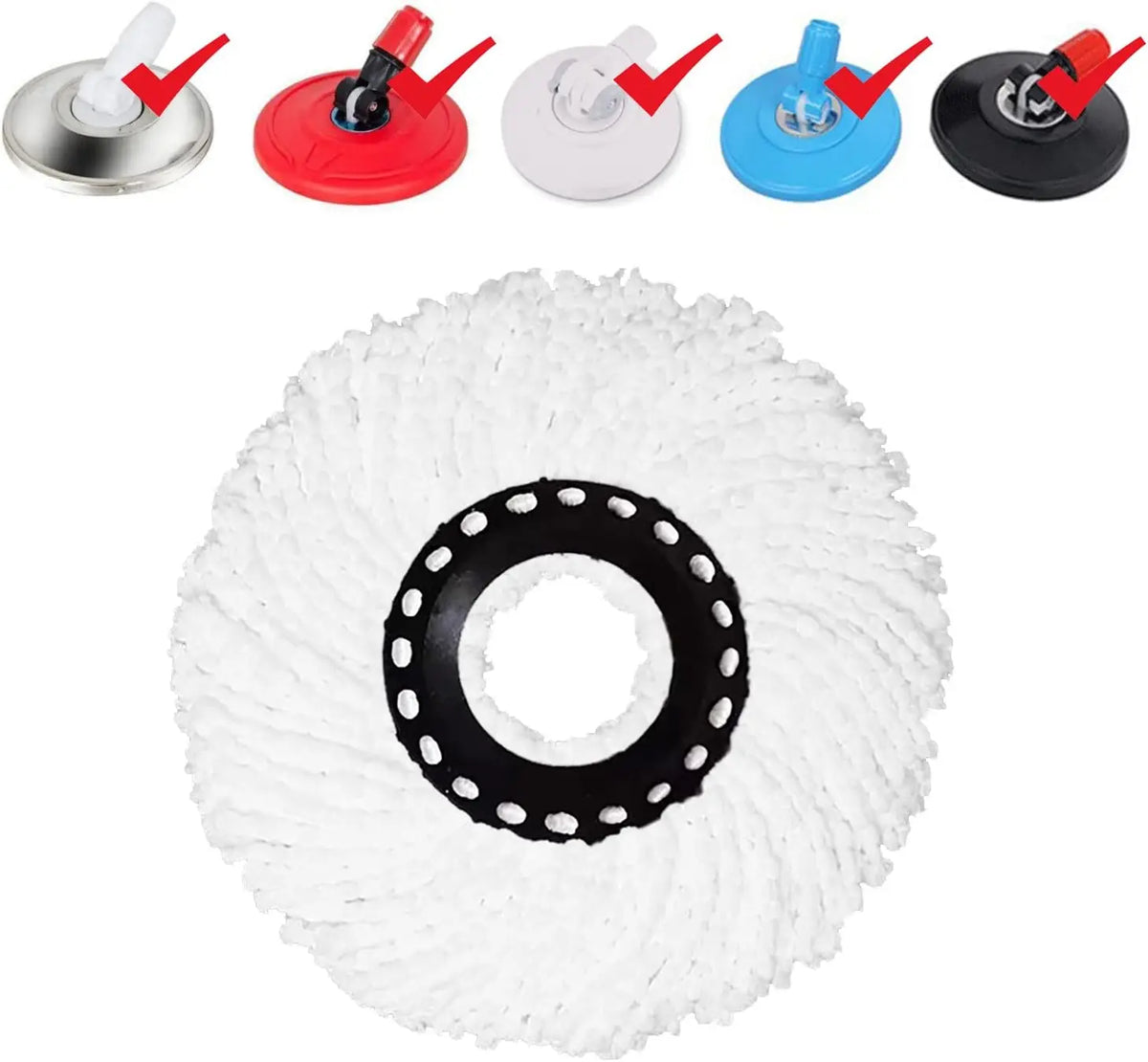 Microfiber Spin Mop Replacement Heads for Wet and Dry Cleaning