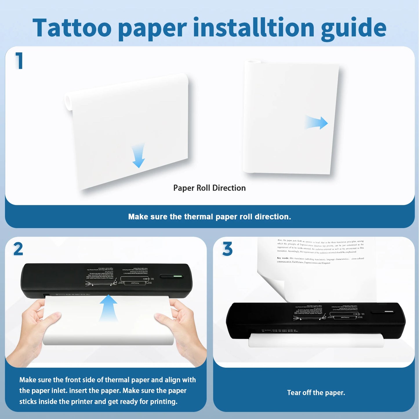 TakeYou A4 Portable Thermal Bluetooth Wireless Printer