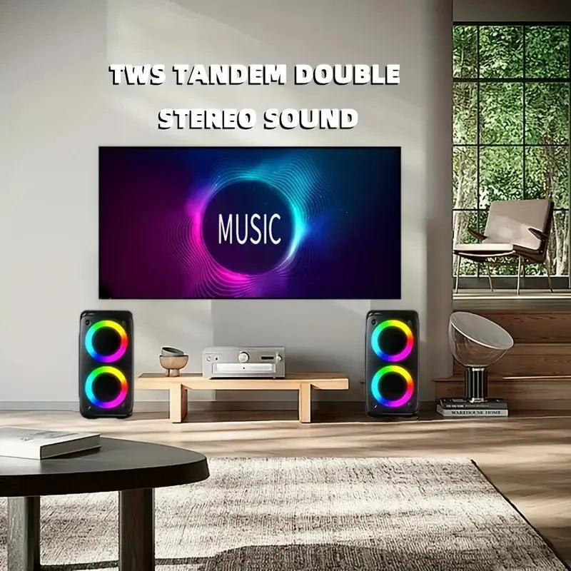 ZNLYRION HY-3317 Portable Bluetooth Karaoke Speaker With Mic And RGB Light