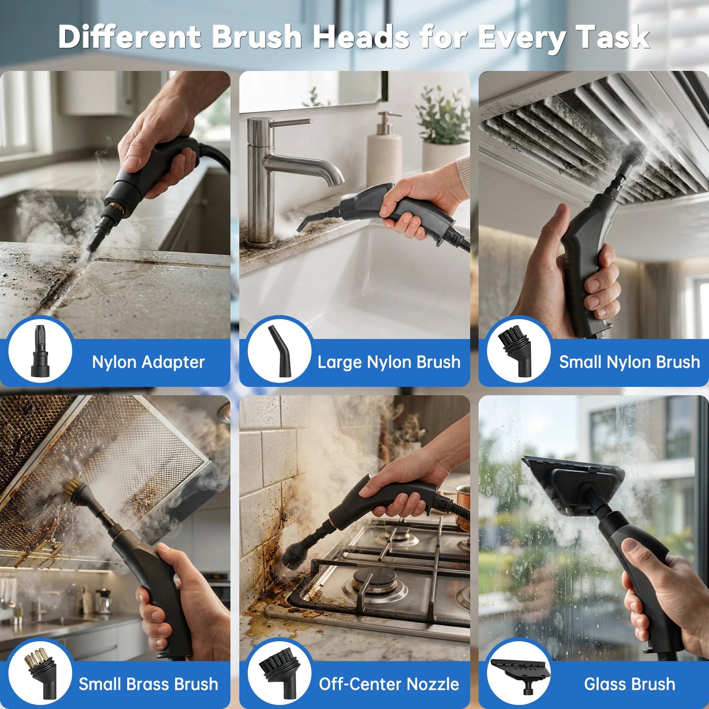 2500W High Temperature Handheld Steam Cleaner With US Plug