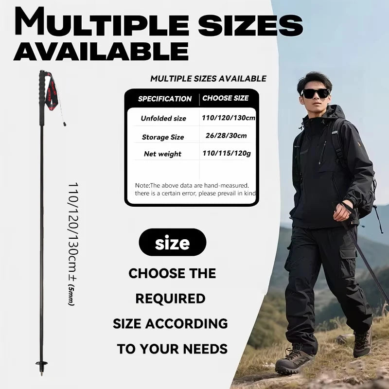 Okhealing Carbon Fiber Foldable Antishock Trekking Poles