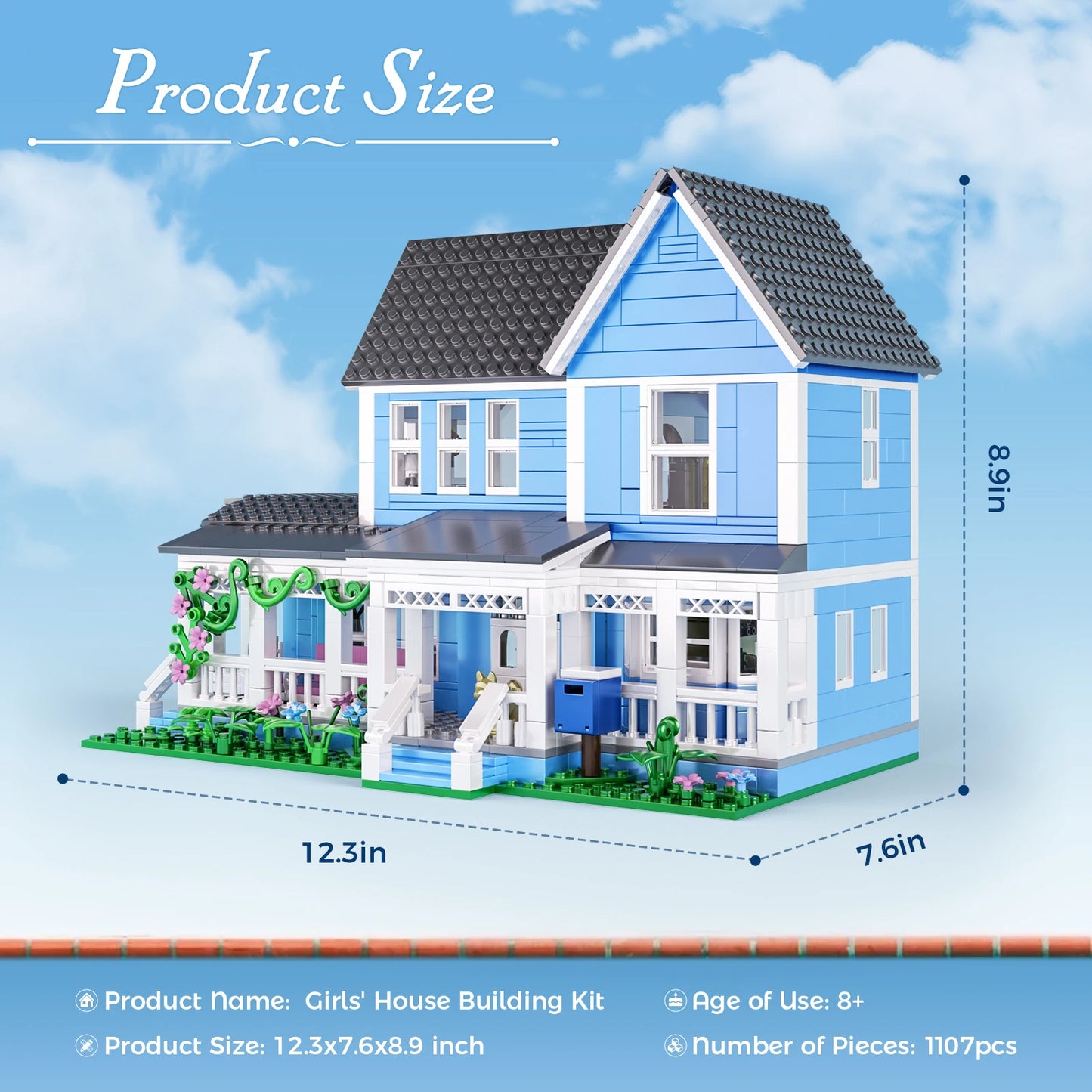 Palace Architecture Building Blocks Desktop Ornament Model Set