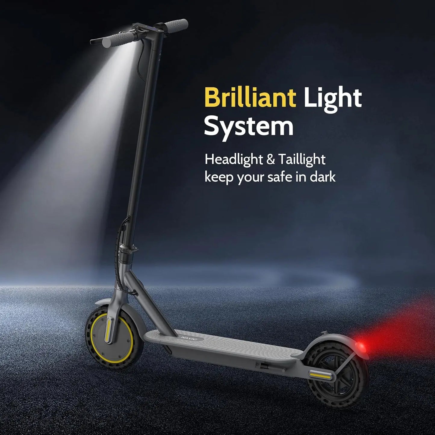NAVIC Folding Electric Scooter 350W Motor Smart App Control Adult
