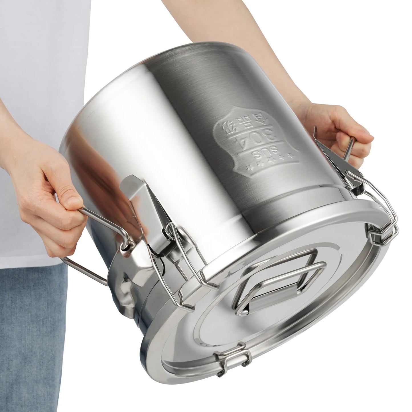 Bymaocar 304 Stainless Steel Airtight Kitchen Rice Storage Container