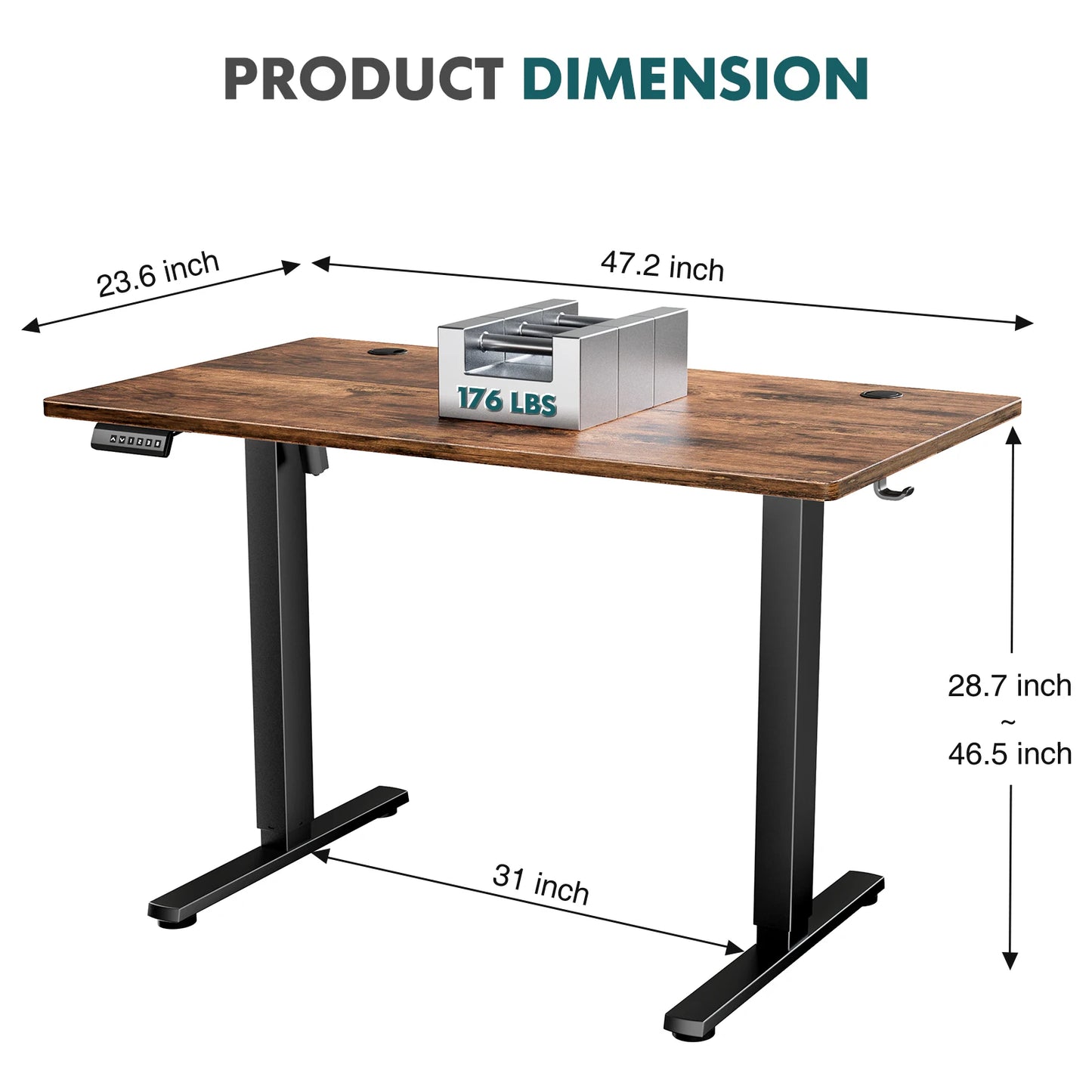 JHK Electric Height Adjustable Standing Desk For Office Gaming