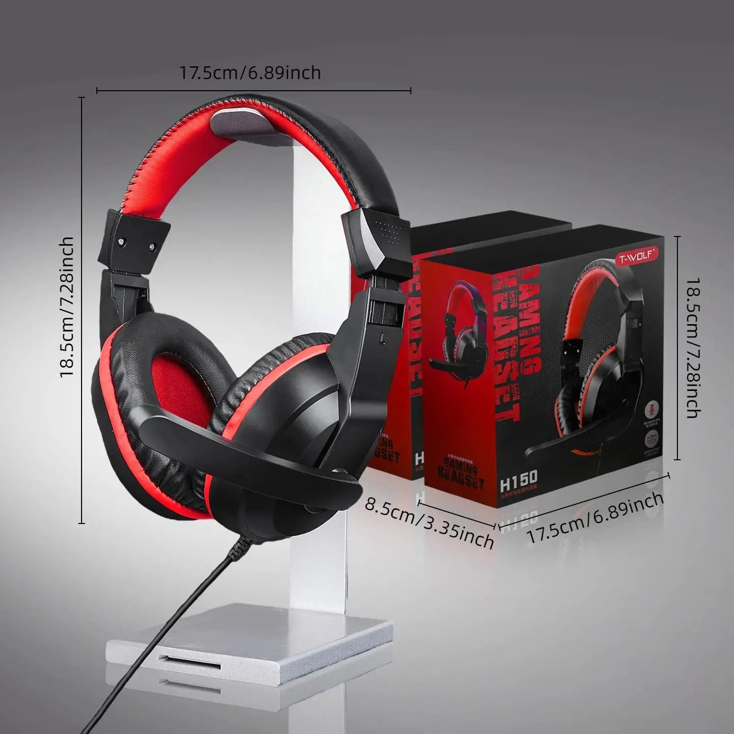 Premium Wired Gaming Headset With Immersive Surround Sound And Microphone