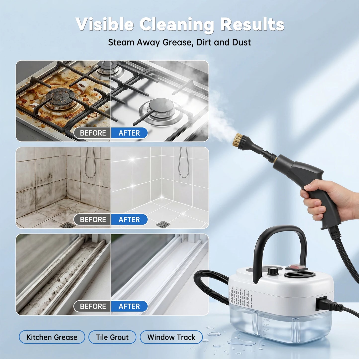 2500W High Temperature Handheld Steam Cleaner With US Plug
