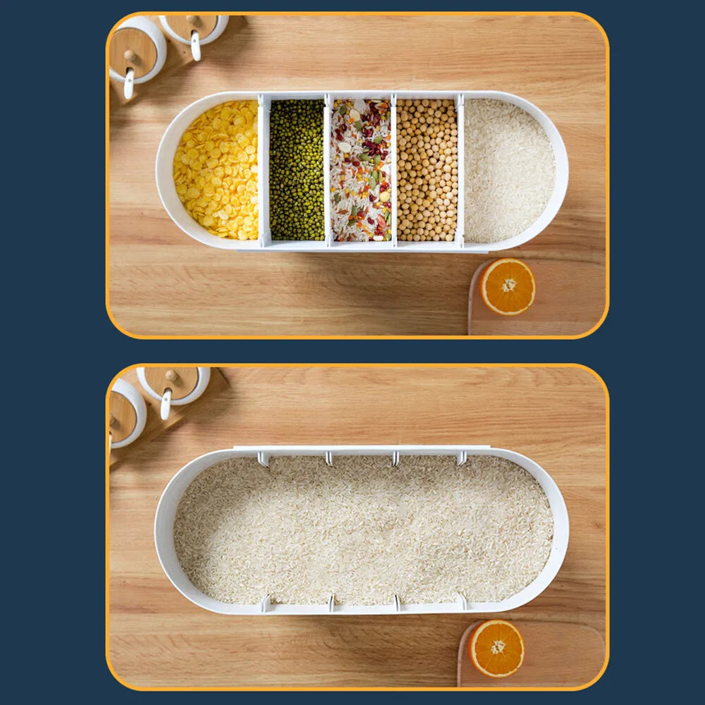 Wall Mounted Dry Food Storage Dispenser Cereal Grain Container