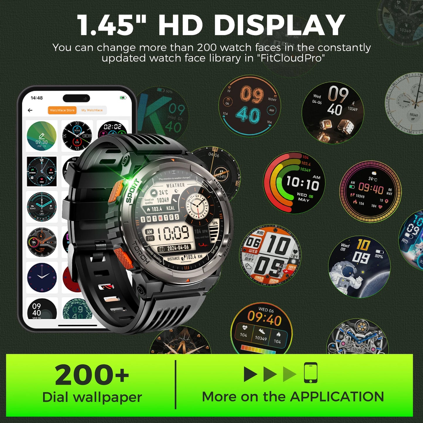 EIGIIS KE5 Smart Watch With Waterproof Sports Tracker And Compass