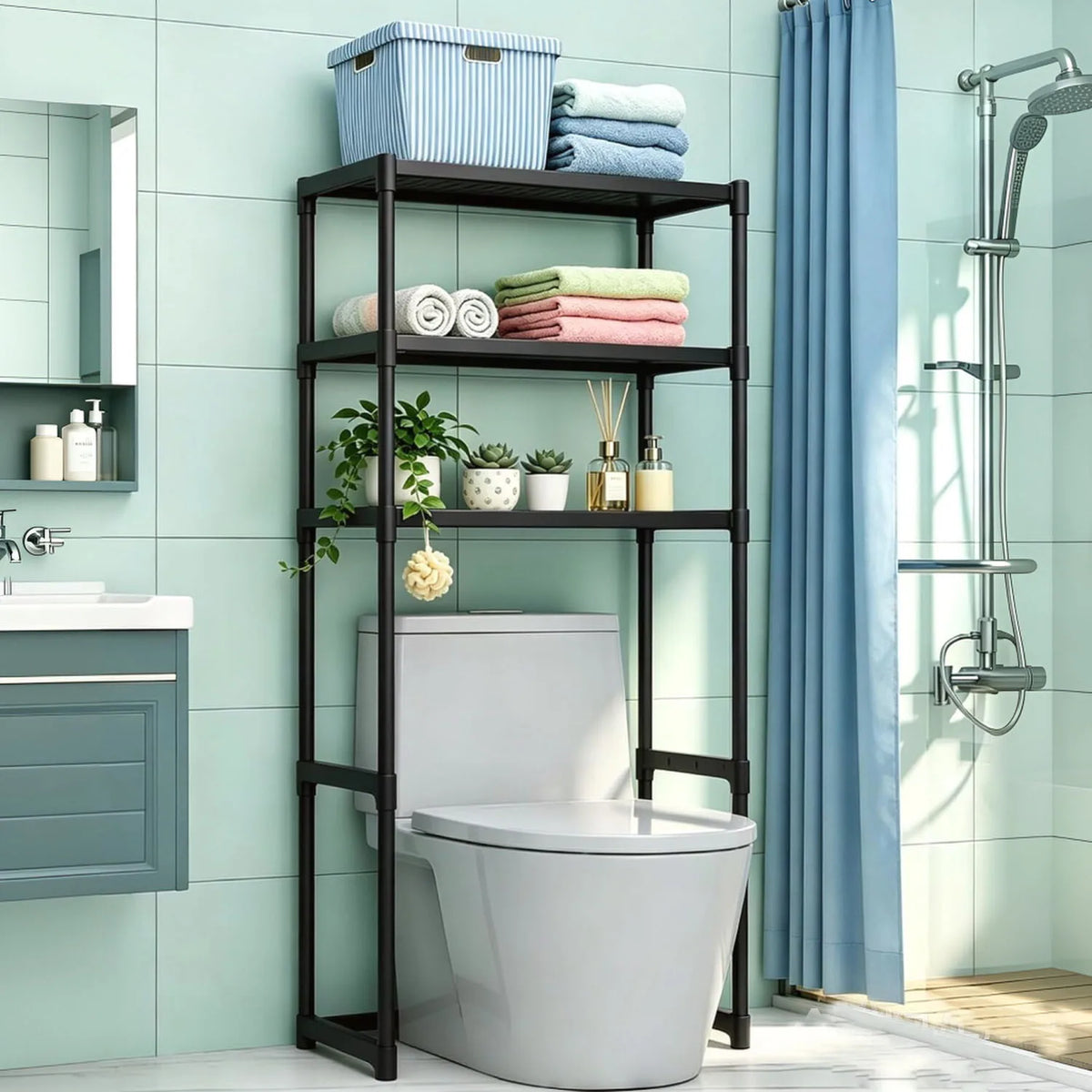 HiMISS Three Tier Over Toilet Bathroom Storage Shelf Organizer