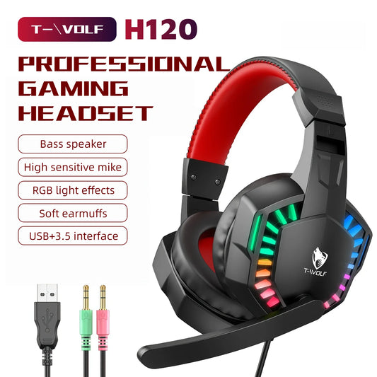 Premium Wired Gaming Headset With Immersive Surround Sound And Microphone