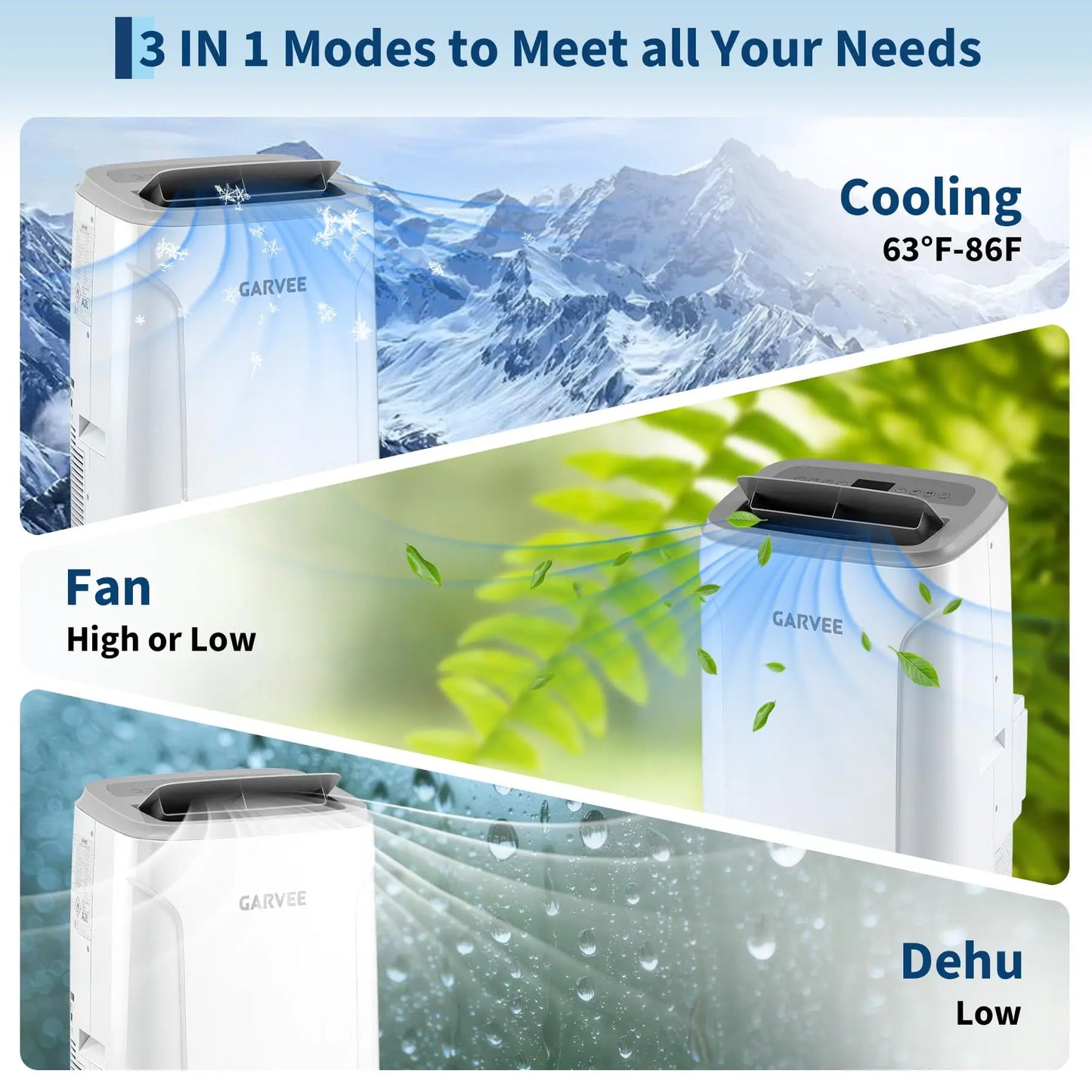 Adoolla 12000 BTU Floor Air Conditioner Portable AC Mobile Cooling Unit