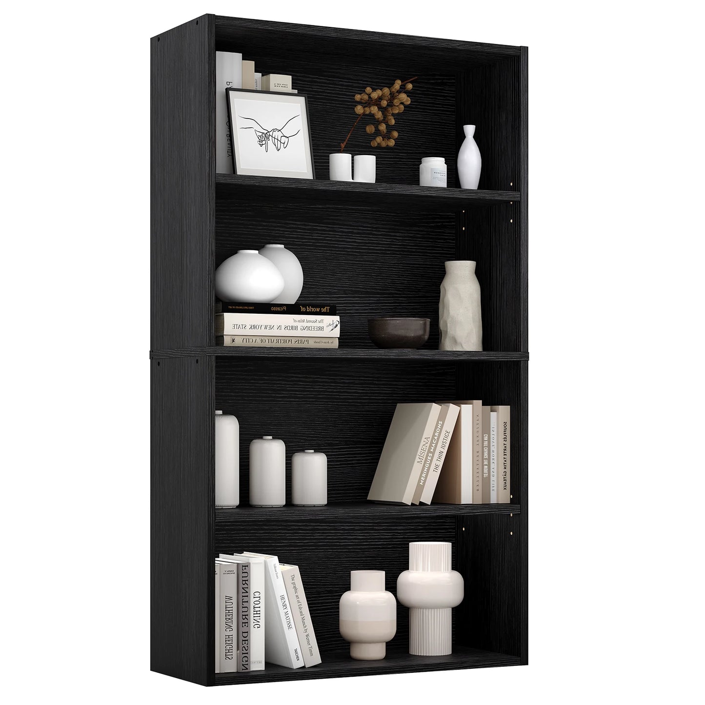 JHK Modern Wooden Floor Standing Bookcase Home Office Storage