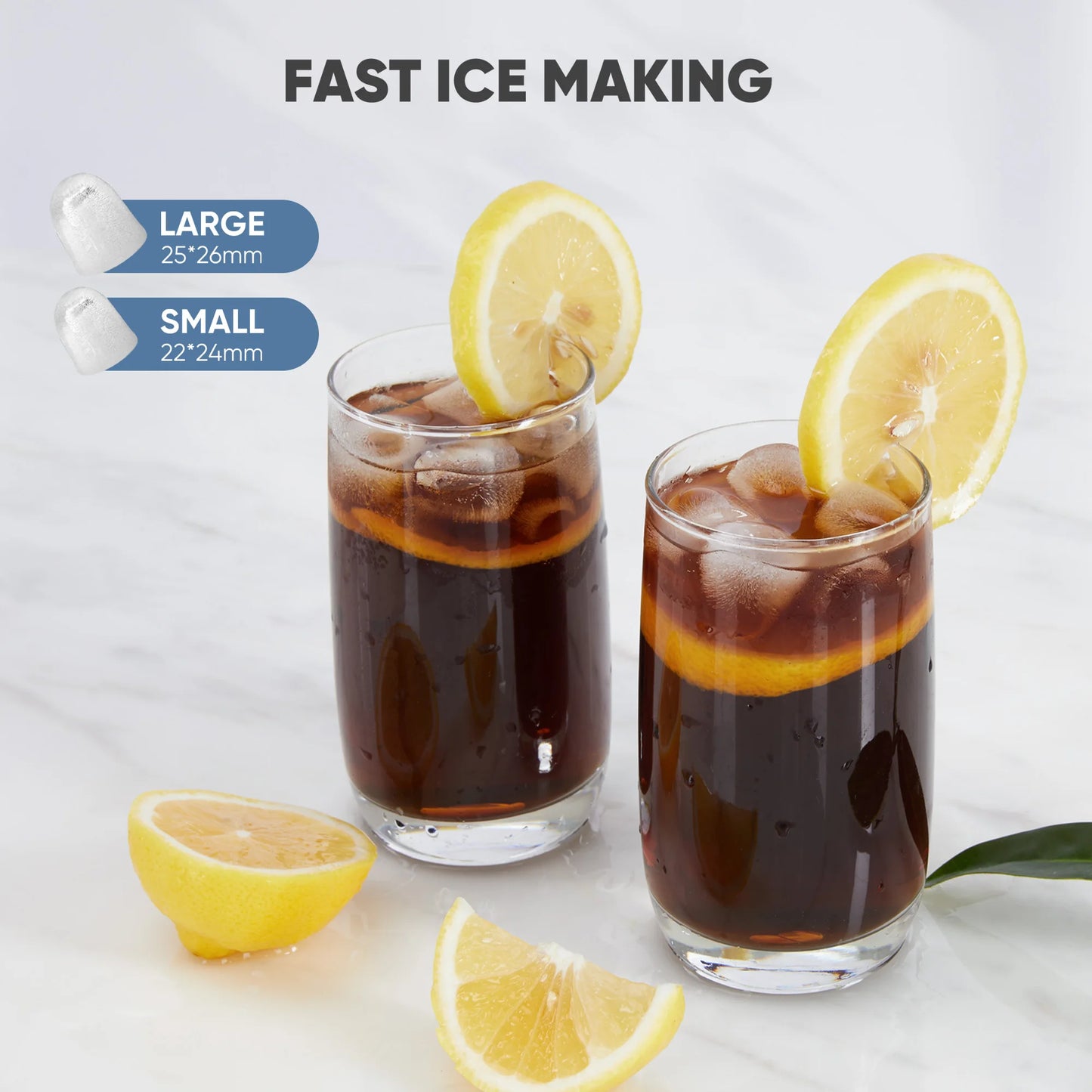 Jhk Portable Countertop Ice Maker For Home And Camping