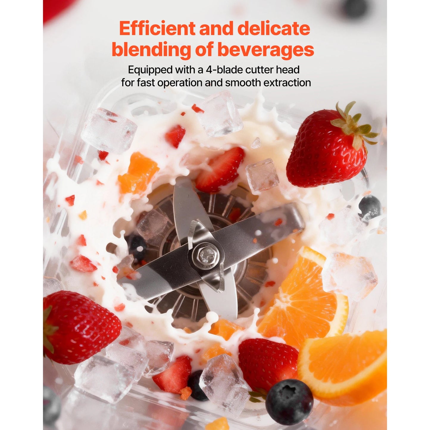 Succebuy 2200 Watt Countertop Blender With Shield For Kitchen Food Processing