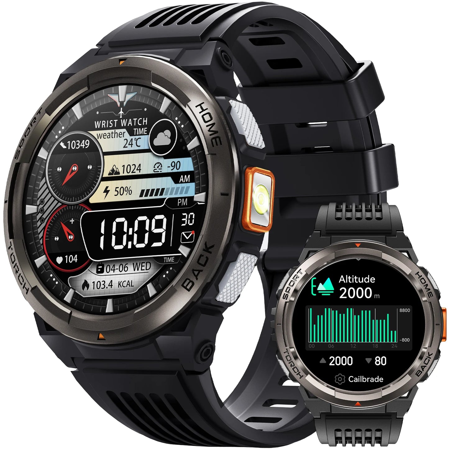 EIGIIS KE5 Smart Watch With Waterproof Sports Tracker And Compass