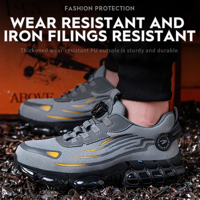 Breathable Soft Sole Anti Smash Anti Puncture Safety Work Shoes