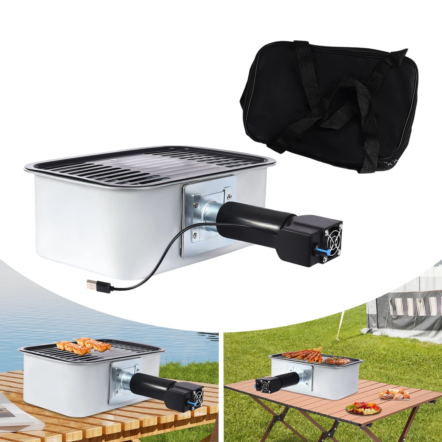 Outdoor Portable Camping Barbecue Grill Compact Travel Station