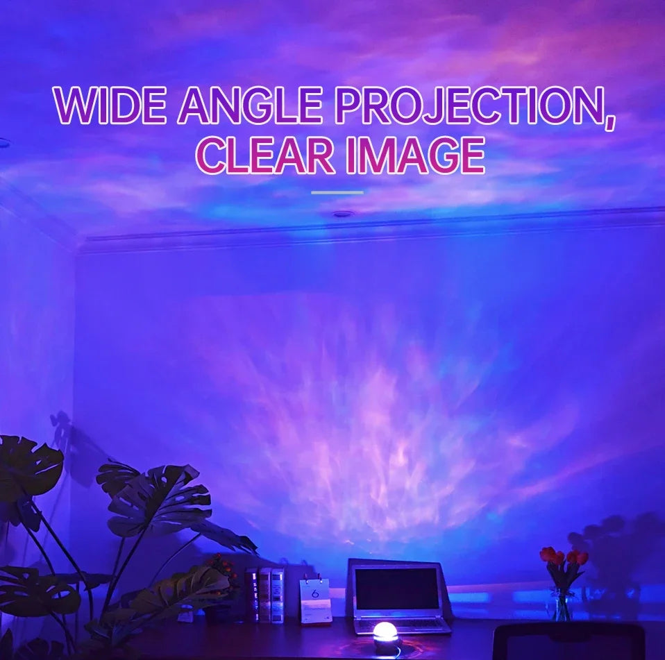 Led Starry Sky Northern Light Projector With Remote And Auto Rotate