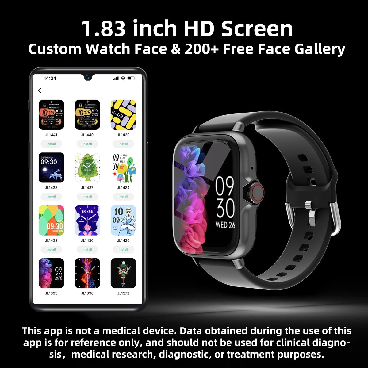 Smart Watch With Call Alerts And Sleep Monitor iPhone Android