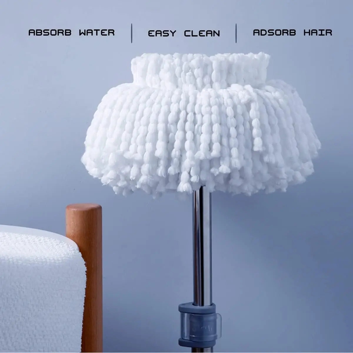 Microfiber Spin Mop Replacement Heads for Wet and Dry Cleaning