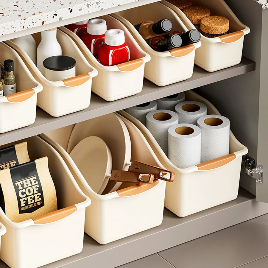 Plastic Under Sink Organizer With Wheels For Kitchen