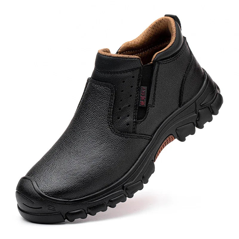 Men's Composite Toe Work Boots With Metatarsal Guard Puncture Protection