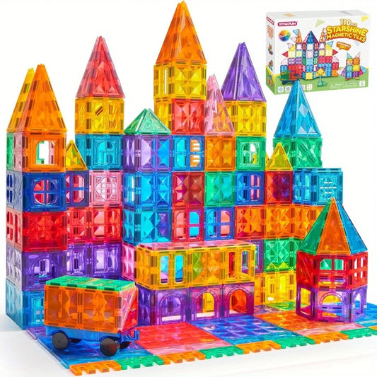 Joyfy Magnetic Building Tiles 3D Construction Blocks Play Set
