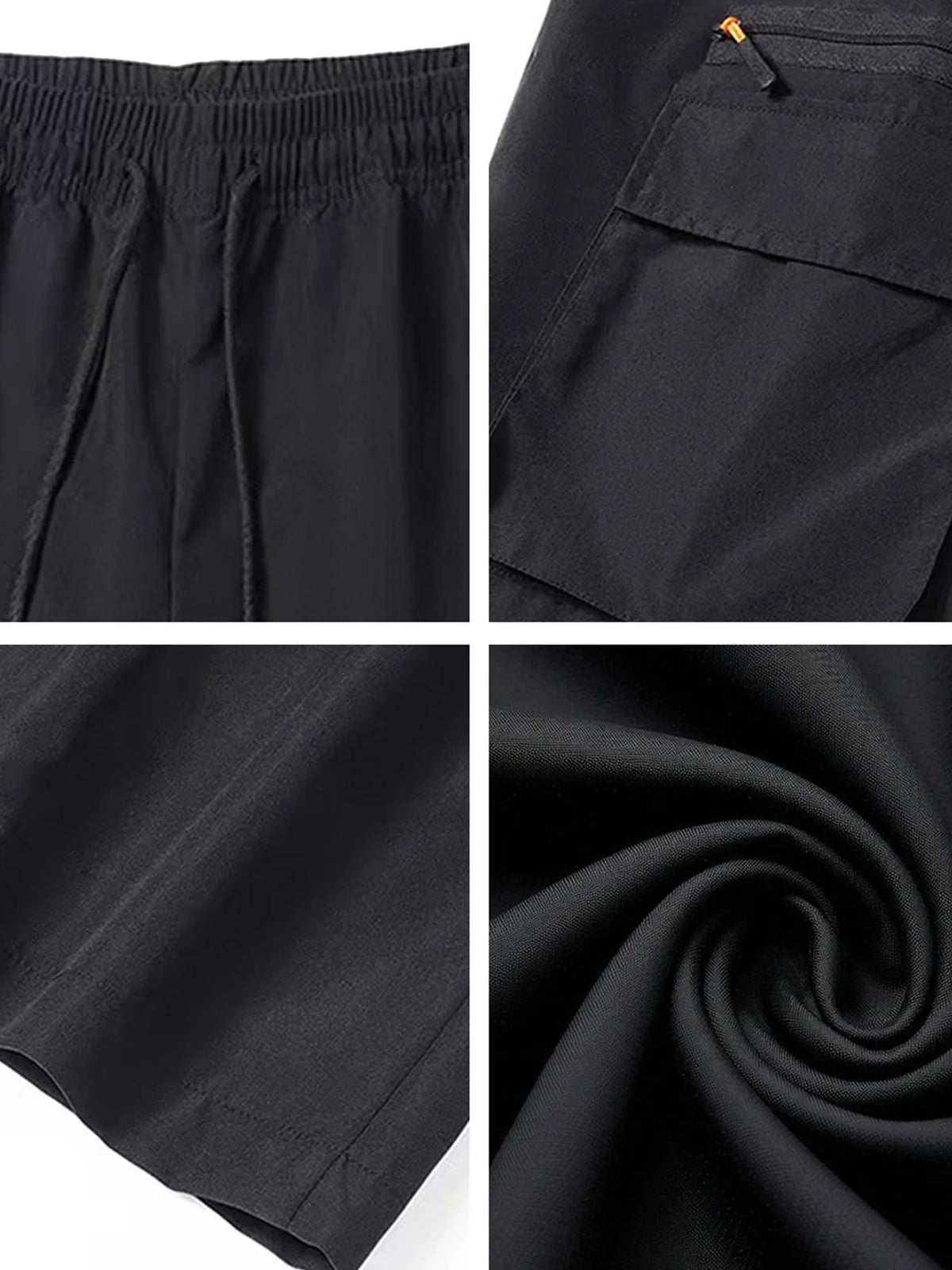 Men's Multi Pocket Cargo Pants With Zipper Straight Leg Trousers