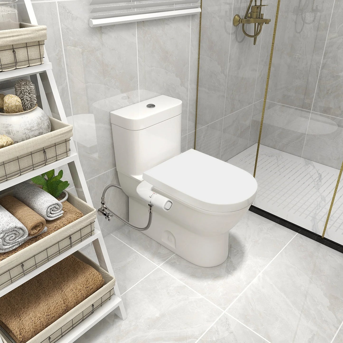 Samodra Dual Nozzle Non Electric Toilet Bidet Attachment