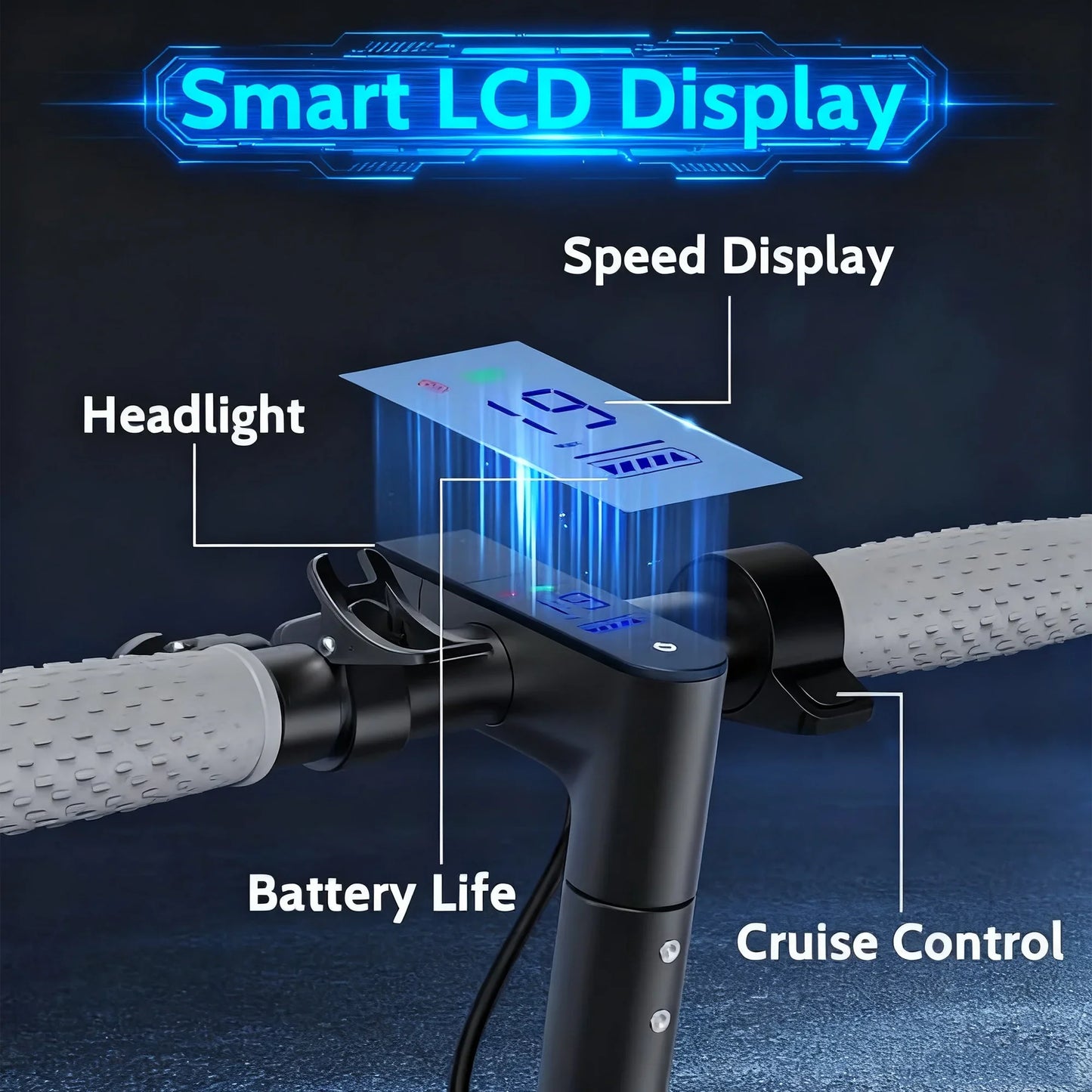 LADPED Folding Electric Scooter For Adults Featuring Comfortable Grip