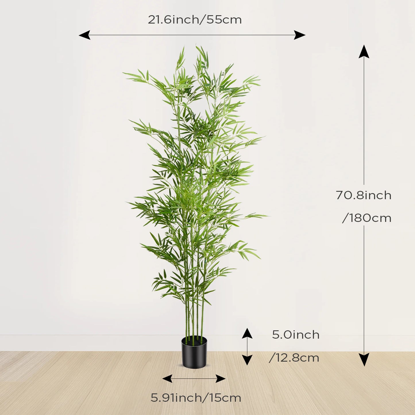 Olitree Artificial Bamboo Tree With Realistic Indoor Outdoor Decor