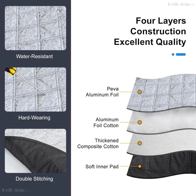 Leiboo Waterproof Magnetic Sunshade Cover For Automobile Windshield Protection