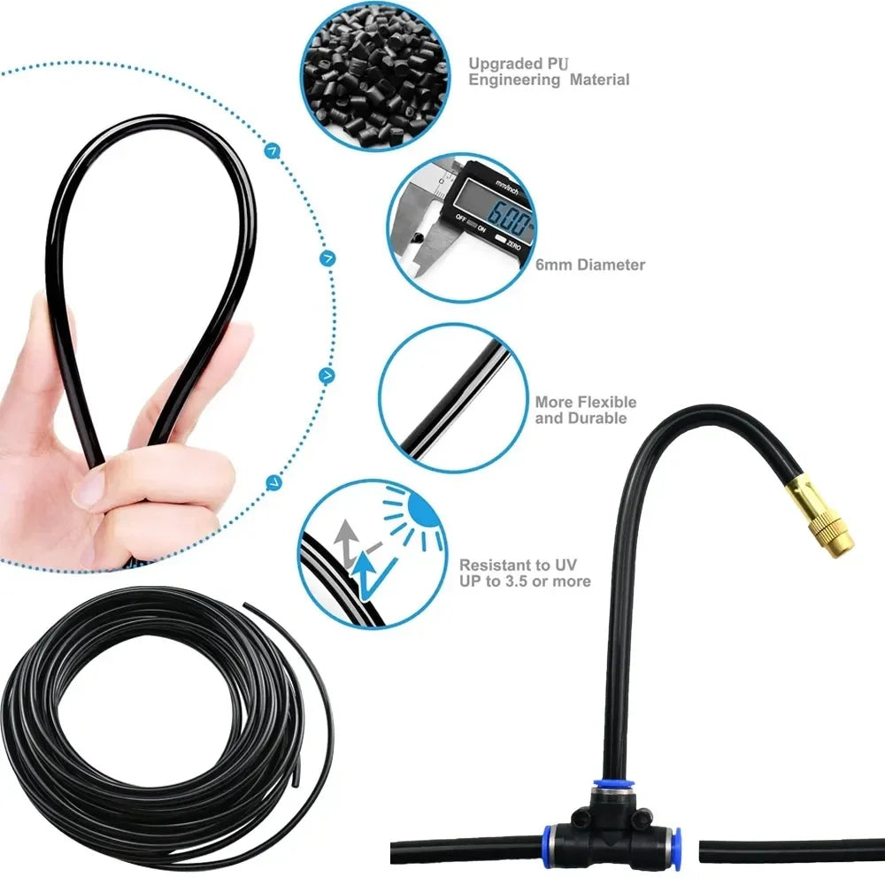 Universal Automatic Irrigation Sprinkler Kit With Rotating Copper Nozzle
