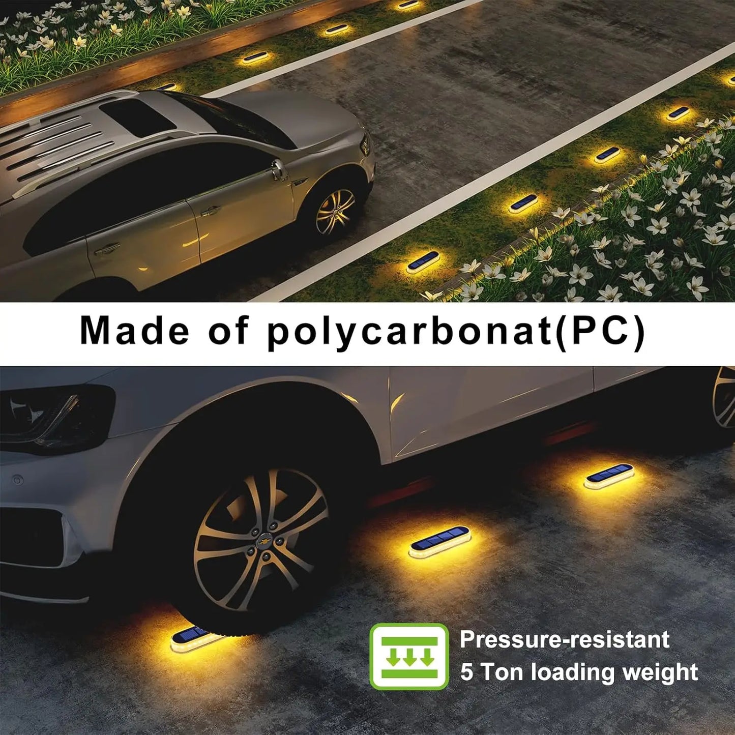 5 Year Lifespan 4 Pack Solar Deck Lights Waterproof LED