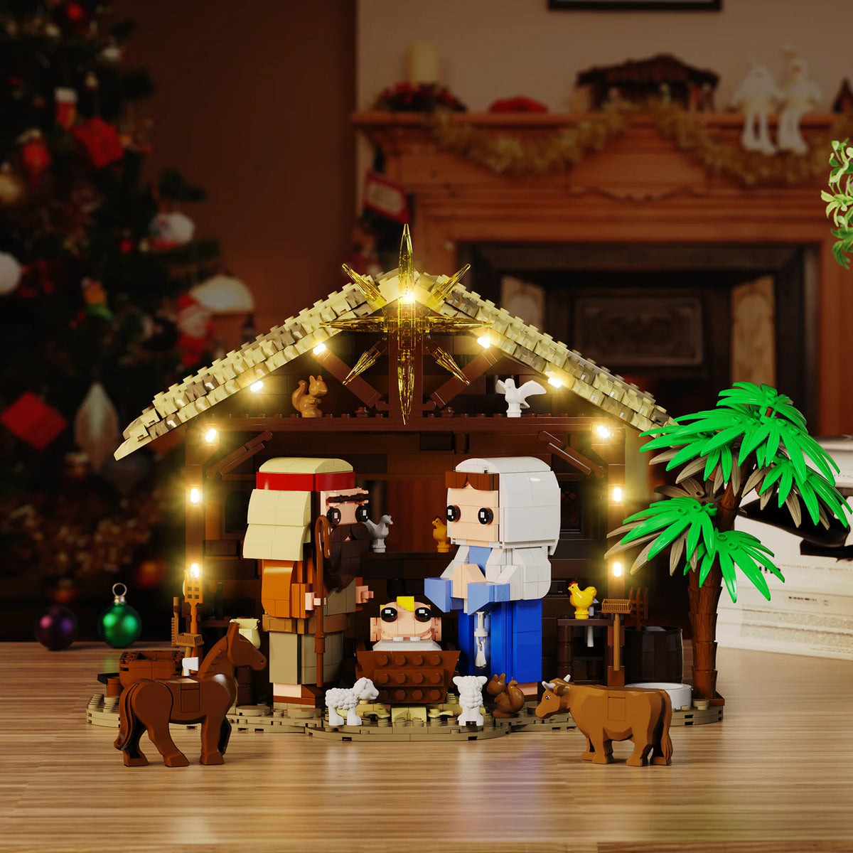 Nativity Jesus Building Block Set for Bible Story Home Decor