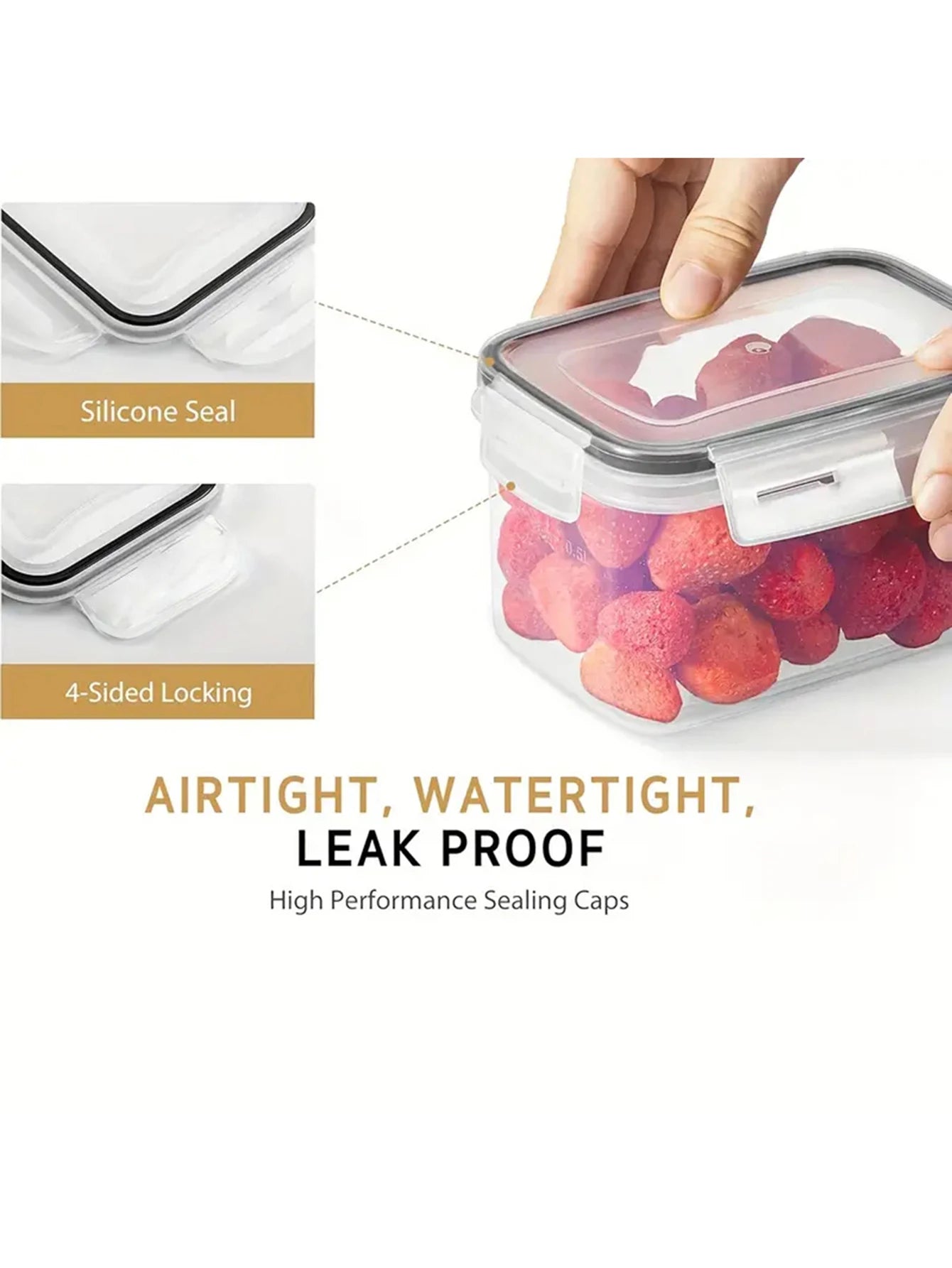 Airtight Food Storage Containers With Labels For Kitchen Organization