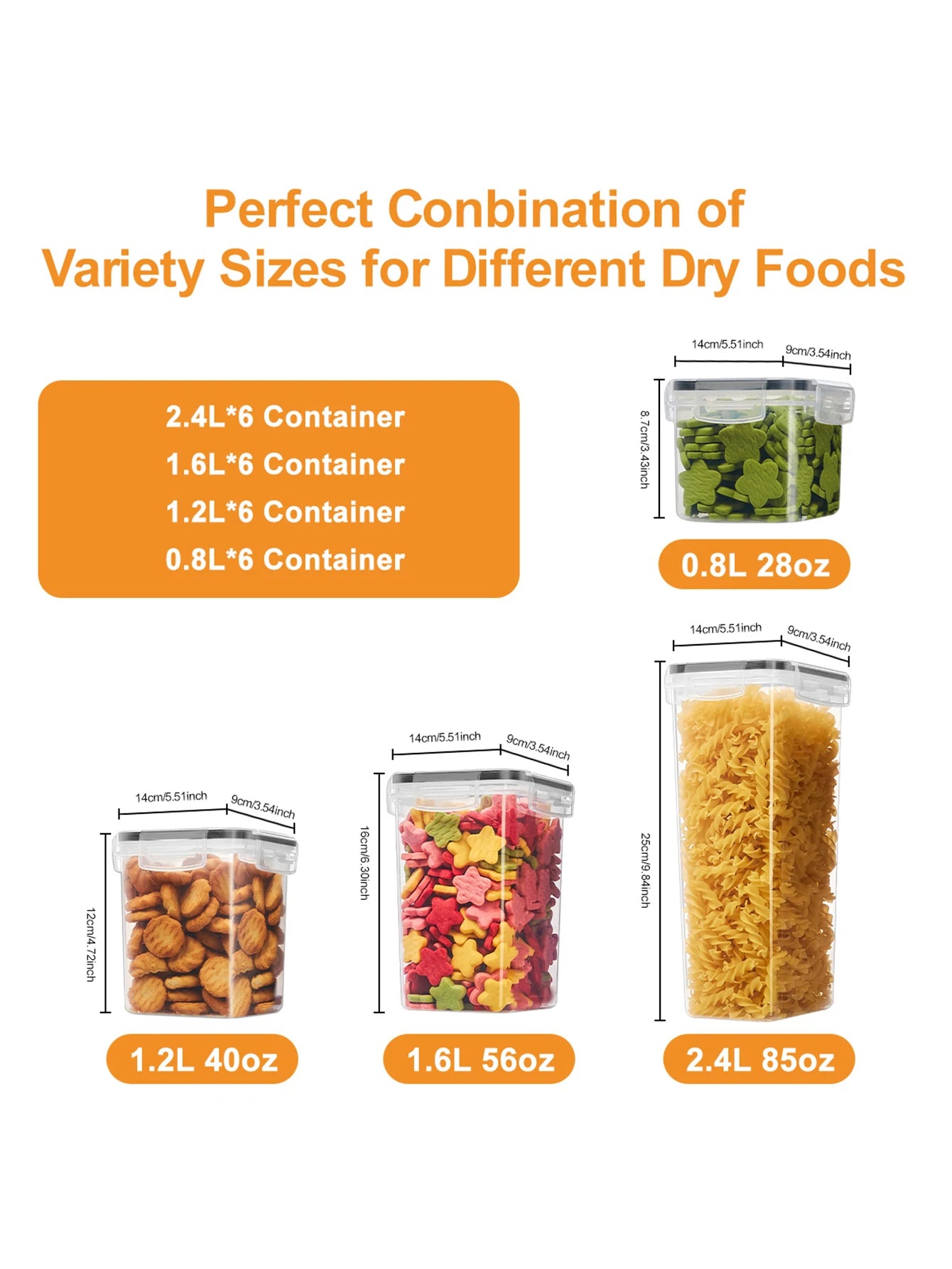 Airtight Food Storage Containers With Labels For Kitchen Organization