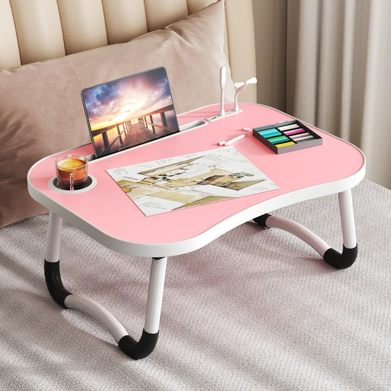 Dayika Wooden Laptop Bed Tray Table With Cup Holder